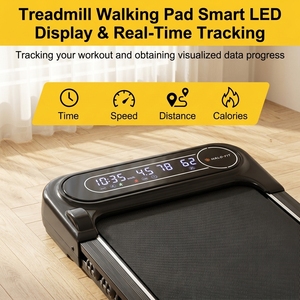 Tapis roulant pliable 2-en-1 ultra-fin avec écran LED pour la maison et le <span class=keywords><strong>bureau</strong></span> - Product Image 4
