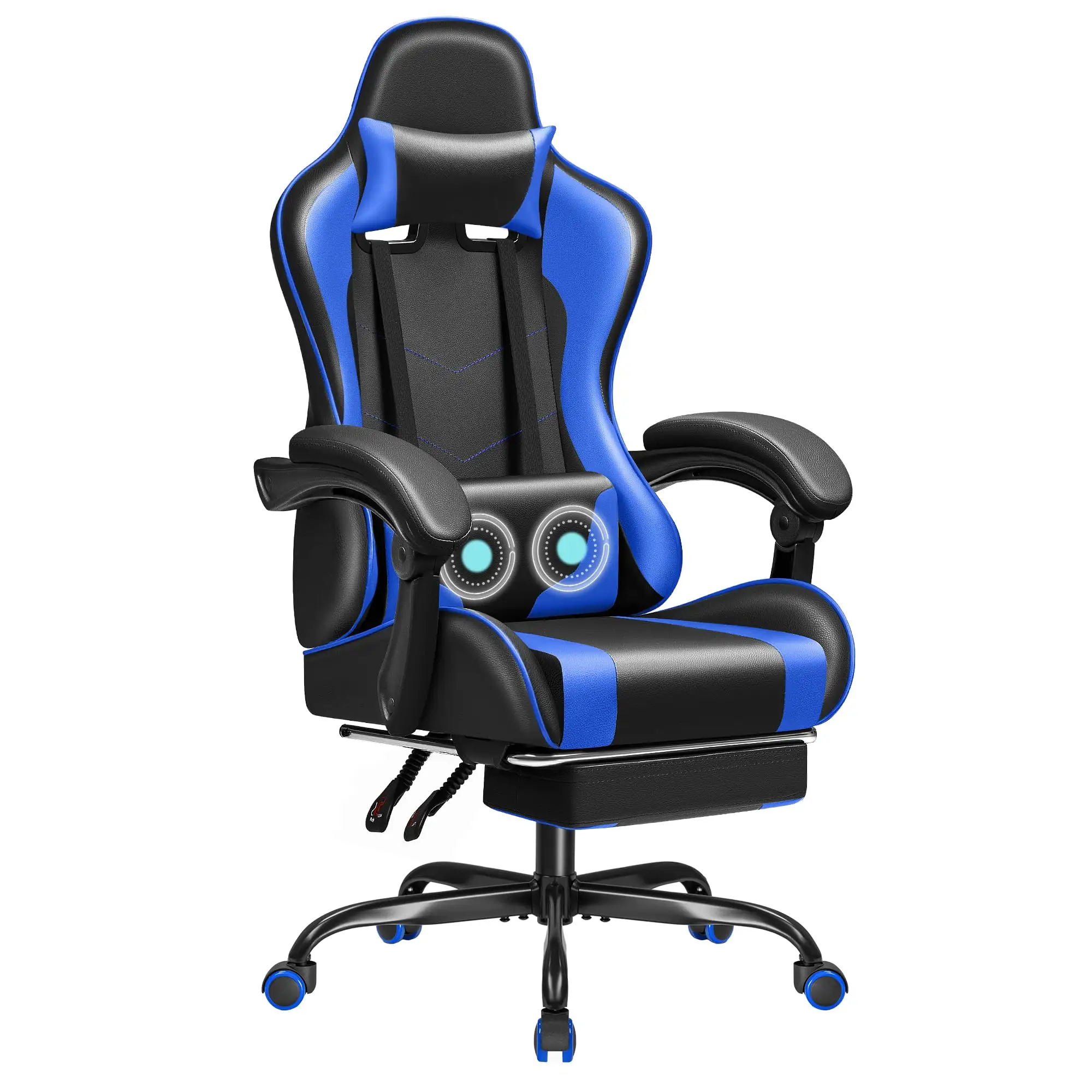 Cadeira para jogos de computador ALINUNU e apoio de massagem lombar, cadeira ergonômica para jogos de vídeo com encosto alto