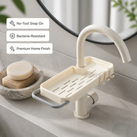 Organisateur de robinet de cuisine et support d'éponge polyvalent pour évier de cuisine et tuyau de salle de bain