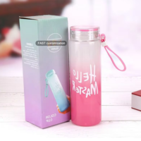 Bouteille d'eau en verre de voyage 400 ml, vente en gros d'usine, tasse citron, luxe, haute qualité, sport, simple, créative, pour la gym