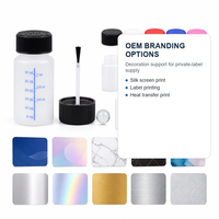 Bouteille de 60 ml en PEHD avec bouchon brossé dépoli, couvercle de sécurité, applicateur de recharge pour colle et peinture, emballage pour réparation automobile SHUMI