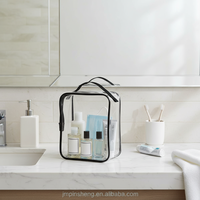 Nouveau sac fourre-tout transparent en PVC, écologique, portable, avec fermeture éclair, grande capacité, à porter à l'épaule ou en bandoulière, idéal pour les voyages, la plage et le maquillage