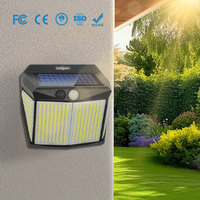 Lampe solaire LED extérieure pour clôture, éclairage de sécurité pour coins sombres, détecteur de mouvement, projecteur mural de jardin