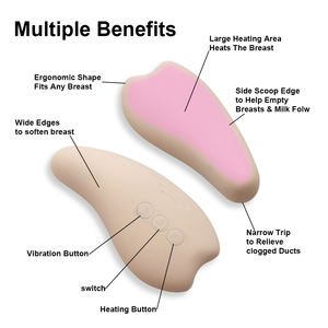 Gran oferta masajeador de pecho de lactancia vibratorio con calefacción multicolor personalizable para madres - Product Image 4