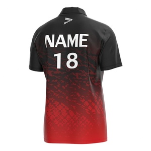 ชุดกีฬาขายดี ชุดออกกำลังกายแบบซับลิเมชั่น แห้งเร็ว เสื้อแทรคสูท เสื้อยืดกีฬา ดีไซน์เสื้อทีมคริกเก็ต - Product Image 2