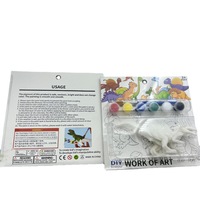Nouveauté Blanc Embryon Divers Dinosaure 3D Art Peinture Kit Vinyle Fluide Peinture Poupée pour Enfants Artisanat et Arts