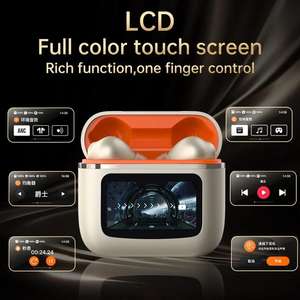 หูฟังไร้สาย T68 <span class=keywords><strong>Pro</strong></span> TWS HiFi ปี 2024 หน้าจอสัมผัส LCD พร้อมระบบตัดเสียงรบกวน ANC รองรับบลูทูธ 5.3 แบตเตอรี่ใช้งานได้นาน จอแสดงผลดิจิตอล JL - Product Image 2