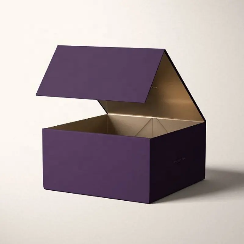 Scatola magnetica rigida personalizzata imballaggio spedizione scatole magnetiche pieghevoli in cartone coperchio regalo scatola magnetica nera per piccole imprese