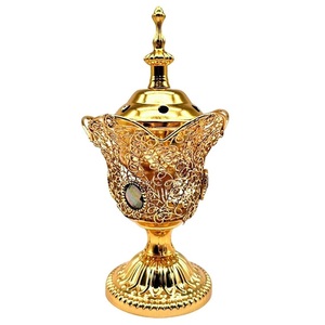 Brass With Handle Modern <b>Bakhoor</b> Incense Burner For Home Decor Trending Aromatic Metal Arabic <b>Oud</b> Shape Charcoal Burner - Product Image 4