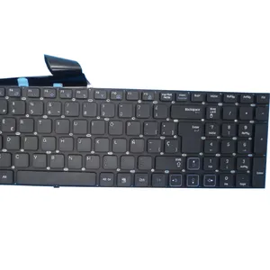 Keyboard Laptop untuk Samsung RV711 RV720 BA59-03059D SP Spanyol Tanpa Bingkai Hitam