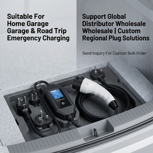 Caricatore EV di Livello 2 11kW 22kW Tipo1 Tipo2 NACS GBT Smart APP WiFi IP65 Impermeabile Timer LCD per <span class=keywords><strong>Auto</strong></span> Viaggi Esterni Personalizzato OEM - Product Image 1