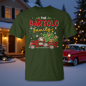 Maglietta natalizia della famiglia Bartolo, abbigliamento coordinato per le vacanze - Product Image 3