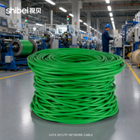 Câble Ethernet extérieur blindé en cuivre Shibei CAT6-SF/UTP à conducteur solide 4 paires 23AWG RJ45 PVC 305m pour usage industriel et CCTV - Vente en gros