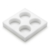 Insert en mousse EPE et mousse polyuréthane découpé sur mesure par CNC pour emballage de coffret cadeau de luxe
