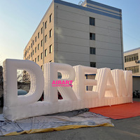Lettres gonflables géantes DREAM personnalisées de haute qualité, prix d'usine, éclairage publicitaire, enseigne gonflable