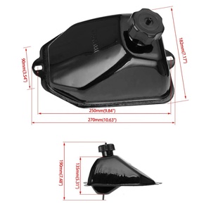 HIAORS de Metal de combustible de Gas tanque de gasolina para 50 70 90 <span class=keywords><strong>110</strong></span> 125cc Roketa Yamoto Sunl Jetmoto alpino JCL La Paz ATV Quad chino 4 Wheeler - Product Image 2