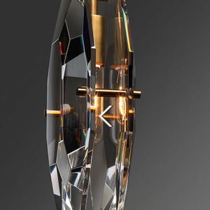 Modern Minimalist Single Pendant <b>Light</b> Unique Creative Postmodern Crystal Chandelier <b>LED</b> Copper Brass Living <b>Room</b> Lighting - Product Image 4