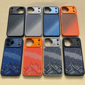 Coque de protection arrière <span class=keywords><strong>mate</strong></span> anti-chute pour iPhone 17 <span class=keywords><strong>Pro</strong></span> Max avec motif Fashion Dot Mountain Star Gild - Product Image 6