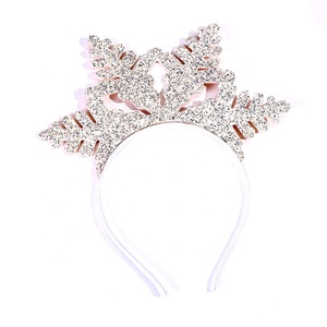 2026 Fashion Christmas Hair Accessories <b>Sweet</b> Glitter Crown Tiara Headband for Kids Girls Fabric <b>Plastic</b> One Size Fits All - Product Image 2