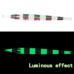 Señuelo de pesca Red Amberjack Jetting Bait, 150g, luminoso, de hundimiento rápido, con láser, para pesca en el mar, señuelo duro para macarela, plástico que brilla en la oscuridad - Product Image 1