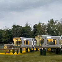Salle d'éco-capsule pour l'extérieur Espace modulaire préfabriqué Salles de capsules Cabine Salles de conteneurs Pliable