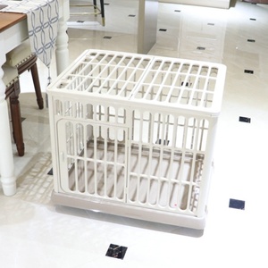 Mobile <b>Dog</b> <b>Crate</b> Plastic <b>Dog</b> Cage with Wheels Double Door Entry for Small Pets Pet Houses <b>Dogs</b> Cat Indoor Luxury Kennels - Product Image 6