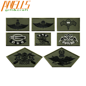 Insignia de gancho táctico Marine Recon Marines Chesty Oorah parche bordado coreano decoración de encaje de borde de corte térmico - Product Image 1