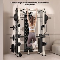 Rack de musculation multifonction tout-en-un pour squats et développés couchés, Machine Smith, Appareil d'entraînement complet, Pec Fly, Crossover à câbles, Usage domestique
