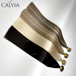 Punta de queratina blanca 100% Extensiones de cabello natural K Tips Raw Double Drawn Nano Itip Y K Flat F I U Tip Remy Extensiones de cabello humano - Product Image 2