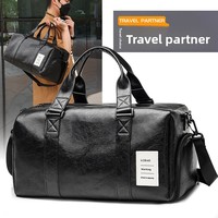 Sac de voyage pour homme en polyester, capacité extensible, portable, décontracté, simple, à bandoulière, pour affaires, rangement, vente en gros