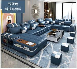 Châu Âu Nhà Tùy Chỉnh Thoải Mái Da Sofa Đặt Có Thể Điều Chỉnh Đầu Gối Chính Hãng Da Góc Sofa Cho Phòng Khách Tầng Hầm - Product Image 4