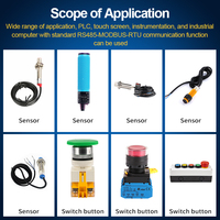 Huaqingjun 4 canaux RS485 Communication Module d'entrées d'acquisition numérique télécommande MODBUS RTU protocole 4DI carte pour PLC