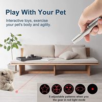 Fournitures pour animaux de compagnie en gros, pointeur laser pour chat rechargeable par USB, jouet interactif multi-motifs pour l'exercice et le jeu des chatons en intérieur
