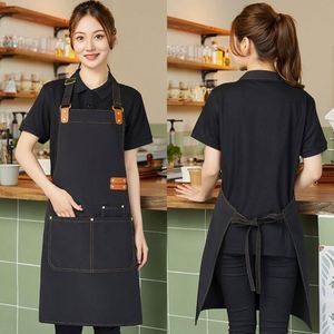 Tabliers de cuisine pour femmes, réglables, pour la restauration, uniforme de restaurant, tablier personnalisé avec logo - Product Image 3
