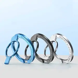 New Metal Magnetic Phone Finger Ring Holder For Phone 12 13 14 Removable Cell Phone Ring Holder For Mobile