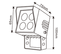 Projecteur LED extérieur étanche IP65 en aluminium, blanc chaud 2700K, haute luminosité, pour aménagement paysager et jardin, AC220V/110V