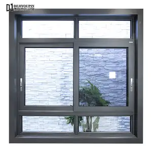 Casa de substituição vidro de quebra térmica deslizante janelas de alumínio