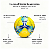 Ballon de football en PVC personnalisé Aiju, taille 5, cousu à la machine, vente en gros de ballons de football, Pelotas De Futbol pour les sports de loisirs