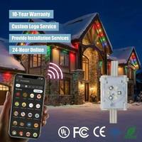 Luces de Pista Navideñas para Exteriores, Programables, 48V RGBW, con Cambio de Color, Controlador Wifi, IP68, Permanentes