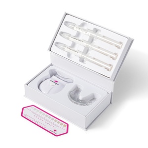 Dental Teeth Whitening Kit with LED Accelerator Light & Peroxide Gel Syringe Home Use Teeth <b>Bleaching</b> System - Product Image 1