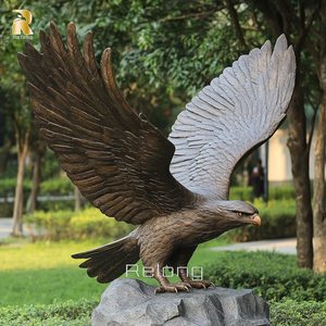 Statua di <span class=keywords><strong>Aquila</strong></span> in Bronzo a Grandezza Naturale RELONG, Scultura di Alta Qualità Personalizzabile per Parchi e Giardini - Product Image 4