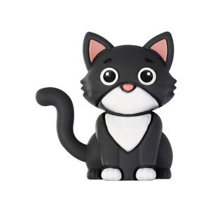 Venta al por mayor, nueva llegada, cuentas de silicona 3D sueltas con diseño de gato de dibujos animados, bonitas cuentas focales de silicona para la fabricación de bolígrafos. - Product Image 6