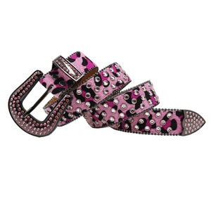 <span class=keywords><strong>Ceinture</strong></span> pour <span class=keywords><strong>homme</strong></span> personnalisée <span class=keywords><strong>BB</strong></span> en strass clouté de cristaux avec boucle en alliage à motif léopard Bling Bling <span class=keywords><strong>Simon</strong></span> Sparkle - Product Image 3