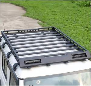 อุปกรณ์ตกแต่งภายนอกรถยนต์ TELLIKA อินเดีย สำหรับรถ <span class=keywords><strong>Suzuki</strong></span> Jimny รุ่นใหม่ ปี <span class=keywords><strong>2023</strong></span> 2024 5 ประตู  ทำจากอะลูมิเนียม พร้อมชุดไฟ LED  แร็คหลังคาสำหรับบรรทุกสัมภาระ - Product Image 2