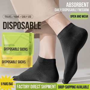 Disposable Coral Fleece <b>Socks</b> <b>Men</b> Women Unisex Short Mid-Calf Throw-Away Breathable Odor-Resistant Removable Travel Dropshipping - Product Image 3
