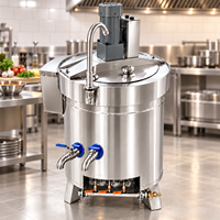 Cuve de cuisson à gaz à chauffage indirect pour le traitement industriel des aliments liquides et semi-liquides