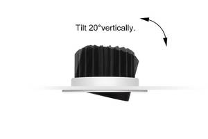 ไฟดาวน์ไลท์แบบฝังปรับได้ ไฟสปอตไลท์ LED ปรับความสว่างได้ ไฟดาวน์ไลท์ LED แบบฝังปรับได้สำหรับใช้ภายในอาคาร - Product Image 5