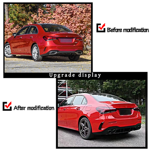 Nouveau kit carrosserie <span class=keywords><strong>AMG</strong></span> A45 pour Mercedes-Benz CLA Berline W177, comprend pare-chocs arrière, capot, diffuseur, amélioration des performances à visser, garantie 1 an - Product Image 5