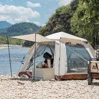 Tente 4 saisons imperméable à double couche, pliable automatiquement, durable, une pièce, 210D Oxford, pour 5-6 personnes, camping