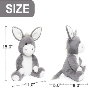 Realistici bambini <span class=keywords><strong>asino</strong></span> imbottito animale peluche camera da letto compagno di sonno per ragazzi ragazze abbracciabile realistico giocattolo <span class=keywords><strong>asino</strong></span> di peluche - Product Image 2